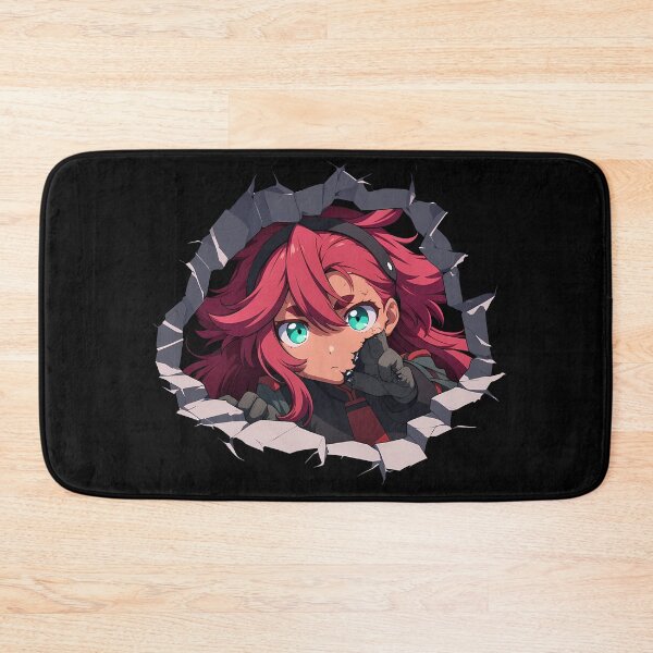Item preview, Miorine Rembran Peeking Through Wall Mobile Suit Gundam Anime Girl designed and sold by TorbenKuhano.