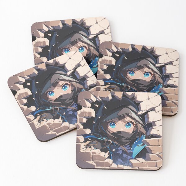 Item preview, Prelude Dawn Amiya Peeking Through Wall Arknights Game Girl Kawaii designed and sold by TorbenKuhano.