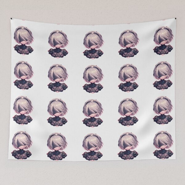 Item preview, A2 Peeking Through Wall Nier Automata Game Girl Kawaii designed and sold by TorbenKuhano.