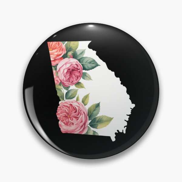 Artikelvorschau, Georgia Rose State Map Pride Patriotic Floral entworfen und verkauft von FaithAbbott.
