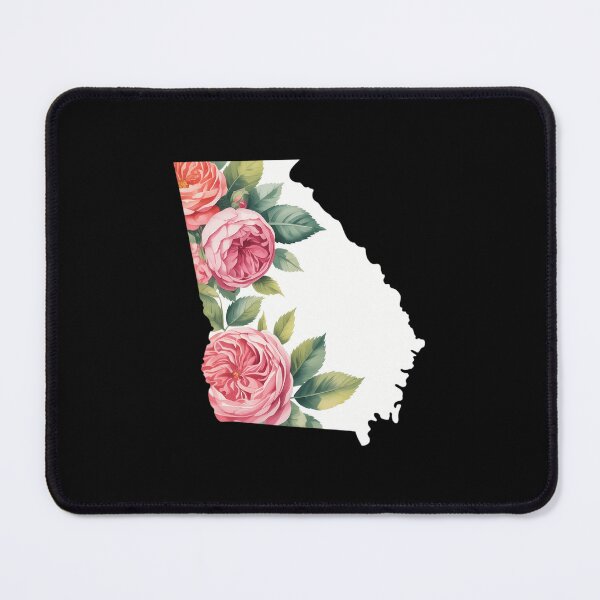 Item preview, Georgia Rose State Map Pride Patriotic Floral designed and sold by FaithAbbott.