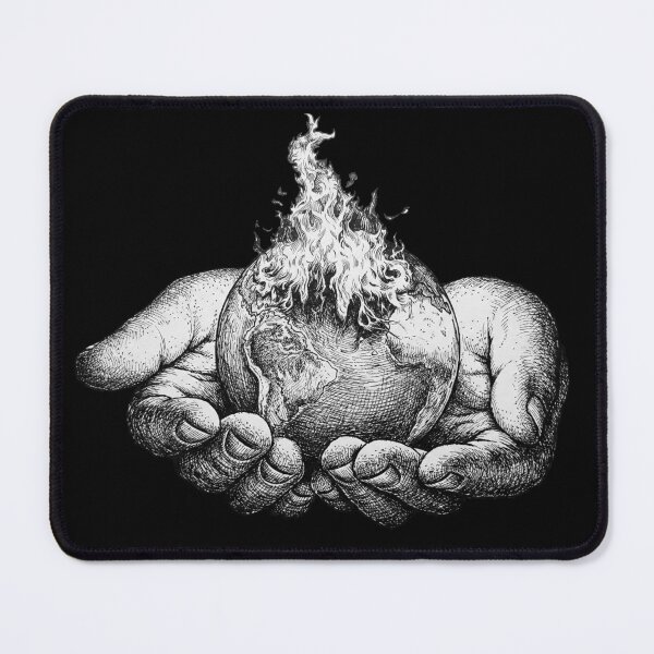 Item preview, Hands Holding Earth on Fire designed and sold by Naux | Design & Illustration.