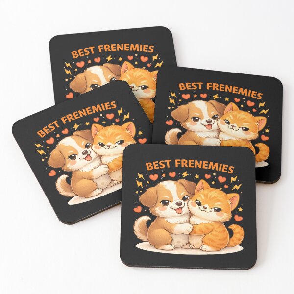 Item preview, Best Frenemies Cute Cat And Dog designed and sold by Papier Atelier Art.