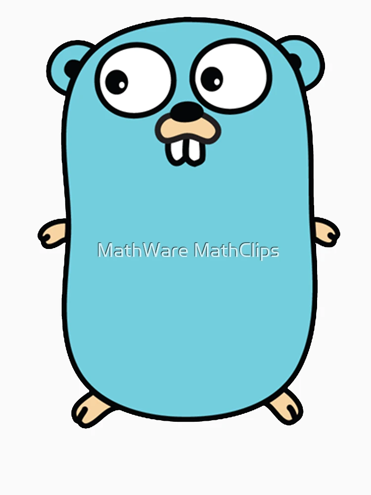 Thumbnail 4 of 4, Racerback Tank Top, Nerdy Go Gopher Logo Computer Programmer designed and sold by MathWare MathClips.