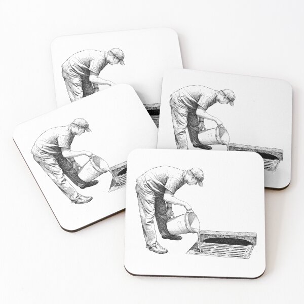 Item preview, Pouring Chemicals Down Sewer Drain designed and sold by Naux | Design & Illustration.