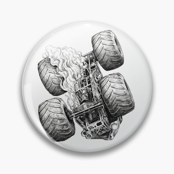 Item preview, Monster Truck Overturned and on Fire designed and sold by Naux | Design & Illustration.