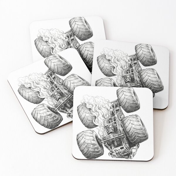 Item preview, Monster Truck Overturned and on Fire designed and sold by Naux | Design & Illustration.