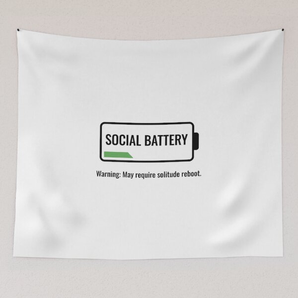 Item preview, Social Battery Low - Solitude Reboot Introvert Gift" designed and sold by DisignByPrince.