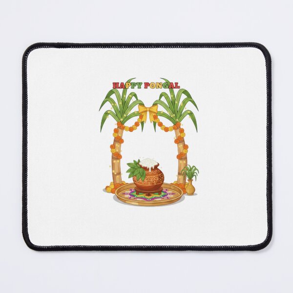 Item preview, Happy Pongal Festival Illustration – Traditional Tamil Harvest Celebration Art designed and sold by Ranrajshop.