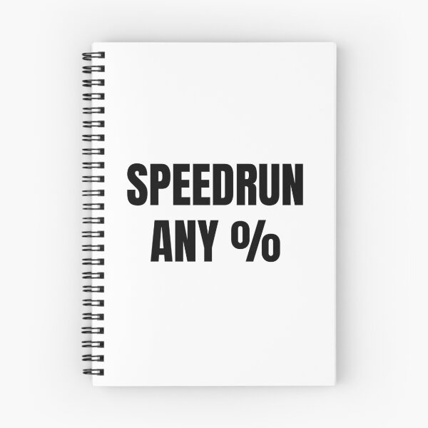Item preview, Speedrun Any % – Bold Minimal Gamer Text designed and sold by PHRASEandSTYLE.