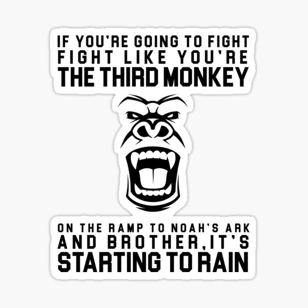 Item preview, Fight Like The Third Monkey On Noah's Ark V5 designed and sold by TeeTimeGuys.