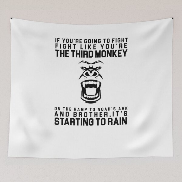 Item preview, Fight Like The Third Monkey On Noah's Ark V5 designed and sold by TeeTimeGuys.