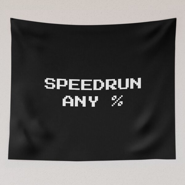 Item preview, Speedrun Any % – Pixel Font Gaming Text designed and sold by PHRASEandSTYLE.