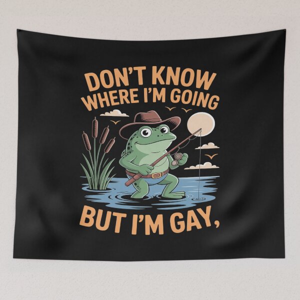 Item preview, I Don't Know Where I'm Going But I'm Gay Frog LGBT Pride designed and sold by trinfhri.