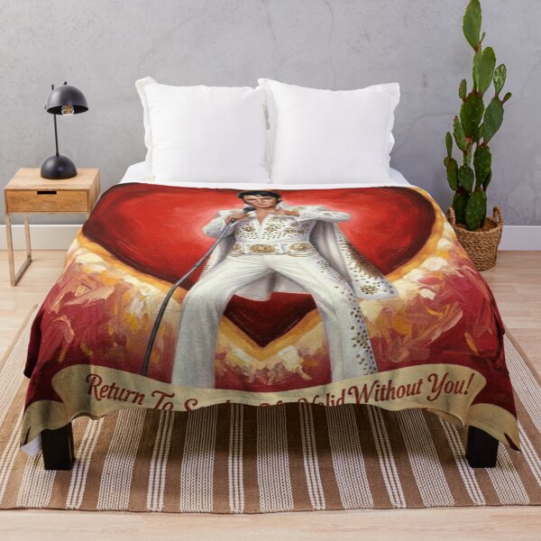 Item preview, Elvis Presley Valentine Art – "Return To Sender" Gold Jumpsuit Oil Painting designed and sold by Art's Diner.