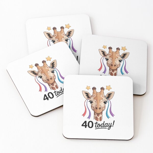 Item preview, Birthday Giraffe 40 Years Today designed and sold by EllenJast.