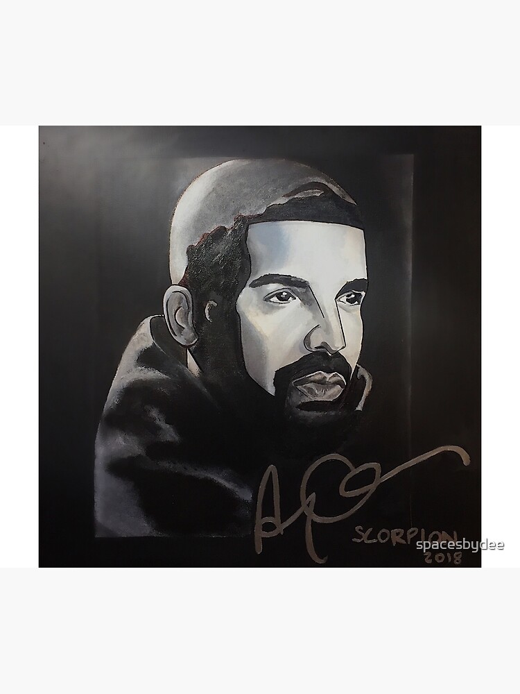 drake,scorpion,album cover,album art,painting,fan art,original,wall  art,shirt,ovo,owl,toronto,aubrey graham,rap,hiphop,rapper,art,black and  white,keke