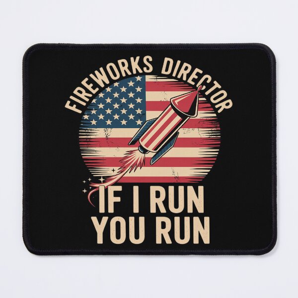 Item preview, Fireworks Director If I Run You Run 4th of July US Flag Love designed and sold by genkihikki.