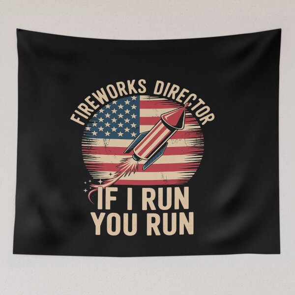 Item preview, Fireworks Director If I Run You Run 4th of July US Flag Love designed and sold by genkihikki.