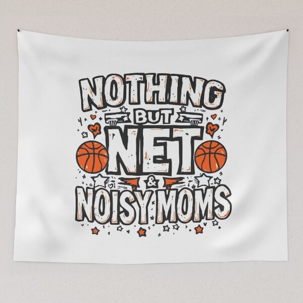 Item preview, Nothing But Net & Noisy Moms - Funny Basketball Mom Game Day Graphic designed and sold by CulDeSacCreate.