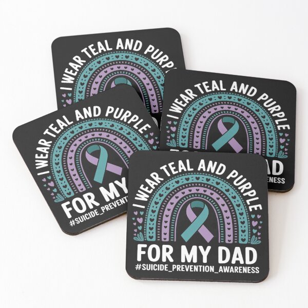Item preview, I Wear Teal & Purple for My Dad Suicide Prevention Rainbow designed and sold by lamsaoniutoi.