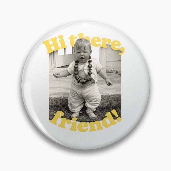 Item preview, Hi There Friend Funny Vintage Baby Photo – Awkward Humor Art designed and sold by Pickled Poppies .