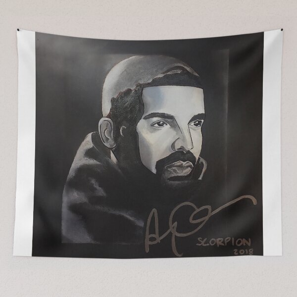 Item preview, drake,scorpion,album cover,album art,painting,fan art,original,wall art,shirt,ovo,owl,toronto,aubrey graham,rap,hiphop,rapper,art,black and white,keke do you love me,in my feelings designed and sold by spacesbydee.