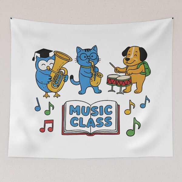 Item preview, school subject music cat dog owl designed and sold by Uglyandcute.