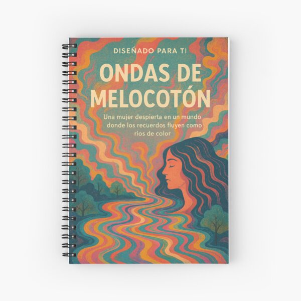 Item preview, Magical Realism Notebook – Rivers of Peach and Memory designed and sold by Anomaly 404 Error.