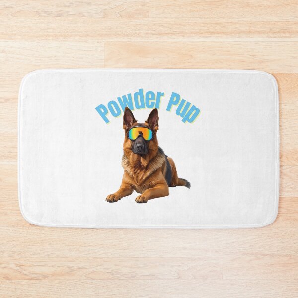 Item preview, Powder Pup German Shepherd – Cute Ski Dog Art for German Shepherd Lovers & Skiers designed and sold by Fredster1966.