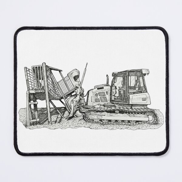 Item preview, Bulldozer Demolishing Playground designed and sold by Naux | Design & Illustration.