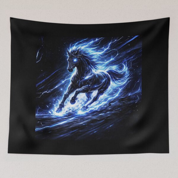 Item preview, Lightning Horse Spirit – Electric Energy Fantasy Stallion designed and sold by Sksticker991.