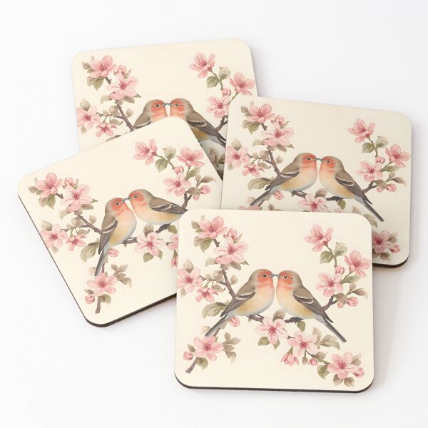 Item preview, Funda para iPhone con pájaros besándose entre flores de cerezo para San Valentín designed and sold by FestivityFinds.