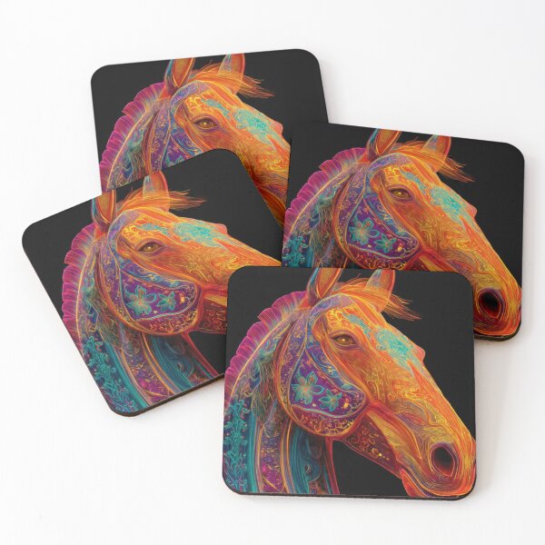 Item preview, Cyber Steppe Horse Fire Year 2026 Neon designed and sold by ChinzorigBAY.