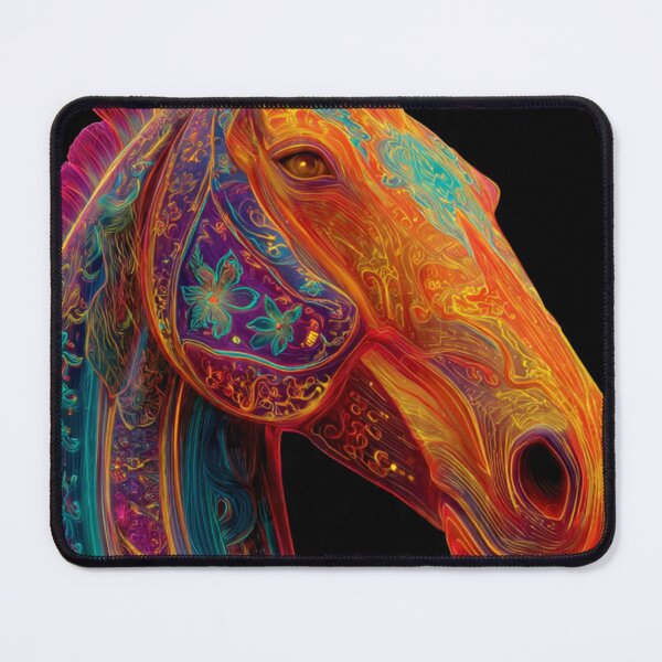 Item preview, Cyber Steppe Horse Fire Year 2026 Neon designed and sold by ChinzorigBAY.