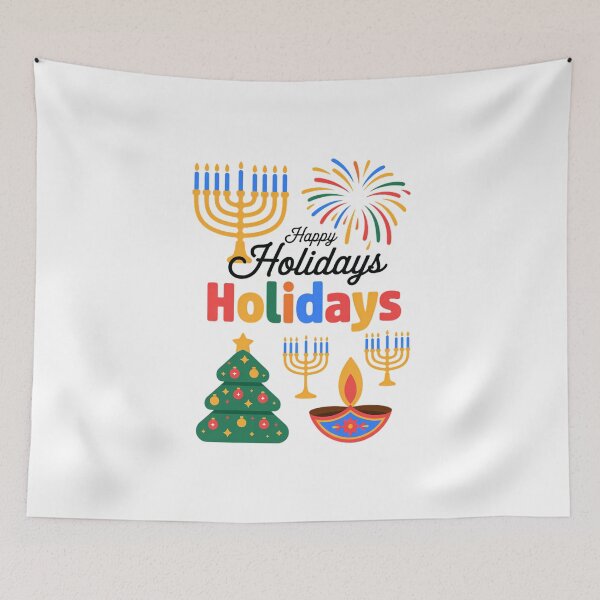 Item preview, Happy Holidays Merry Christmas Happy Hanukkah Happy Kwanzaa designed and sold by FaithAbbott.
