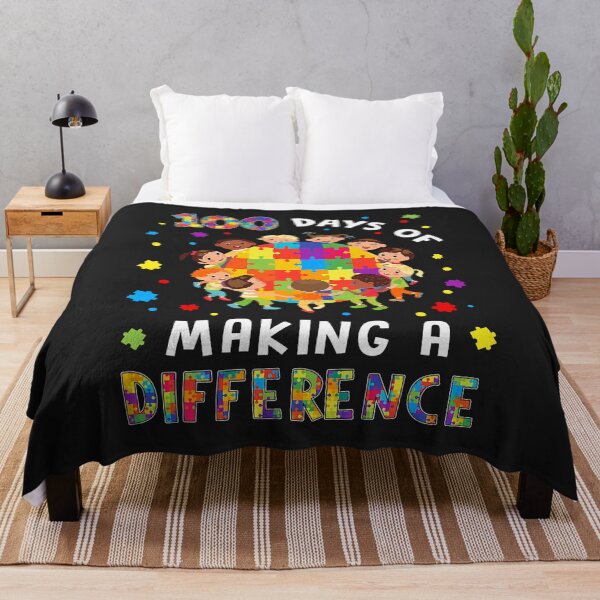 Item preview, Autism 100 Days 100th Day of School Teacher Autism Awareness designed and sold by ArleneRowe.