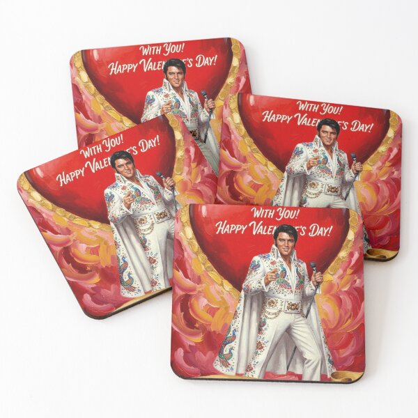 Item preview, Elvis Presley Valentine Art – "Can't Help Falling In Love" Peacock Jumpsuit Oil Painting designed and sold by Art's Diner.