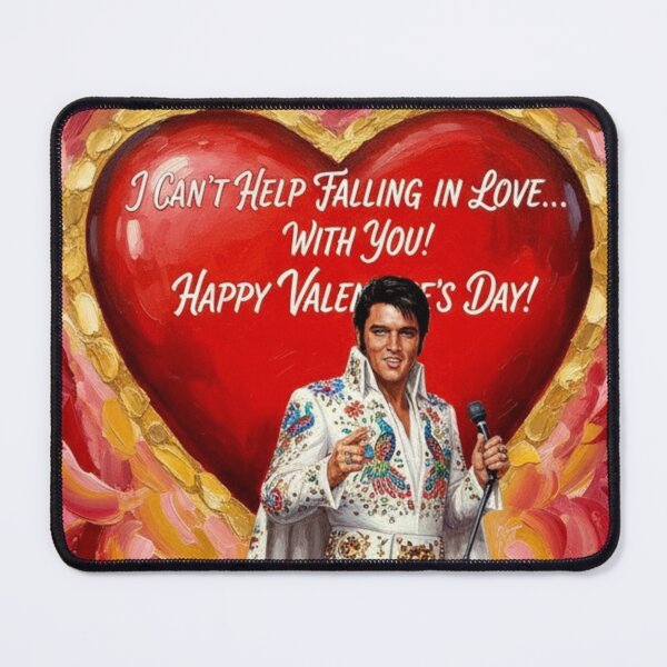 Item preview, Elvis Presley Valentine Art – "Can't Help Falling In Love" Peacock Jumpsuit Oil Painting designed and sold by Art's Diner.