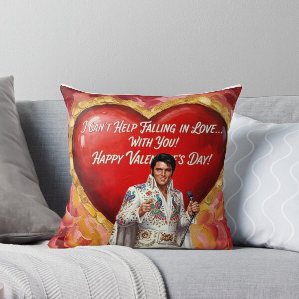 Item preview, Elvis Presley Valentine Art – "Can't Help Falling In Love" Peacock Jumpsuit Oil Painting designed and sold by Art's Diner.