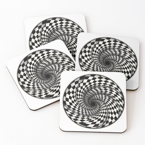 Item preview, Black and White Optical Illusion Spiral T-Shirt – Trippy Hypnotic Design designed and sold by Kiss My T-Shirt.