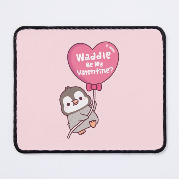 Item preview, Cute Penguin With Heart Balloon Waddle Be My Valentine designed and sold by rustydoodle.