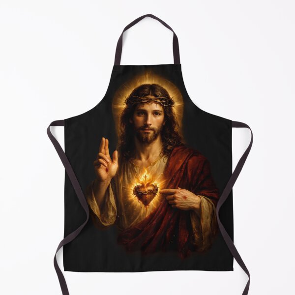 Item preview, Sacred Heart of Jesus – Divine Golden Light Christian Art designed and sold by Trove Designs.