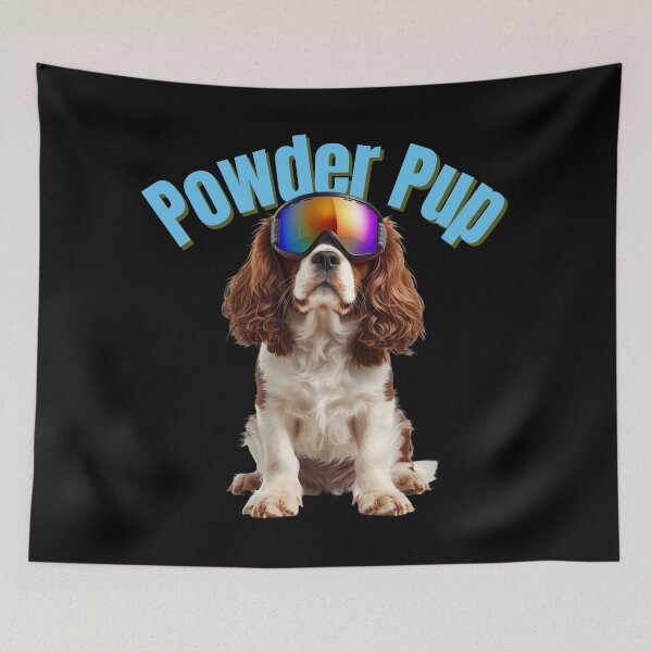 Item preview, Powder Pup Cavalier King Charles Spaniel – Cute Ski Dog Art for Dog Lovers designed and sold by Fredster1966.