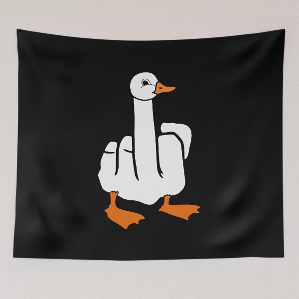 Item preview, The Middle Finger Duck - Funny Sarcasm graphic designed and sold by mazenyverxa.