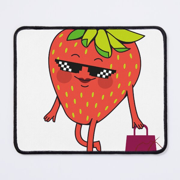 Item preview, Funny Strawberry Cute Cool Fruit Cartoon designed and sold by Darkstore0.