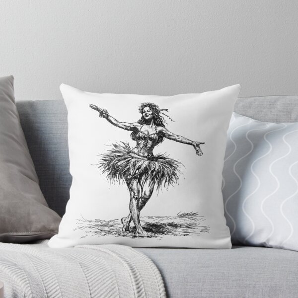 Item preview, Hula Dancer in Traditional Dress – Island Spirit Ink Illustration designed and sold by inkoutninja.