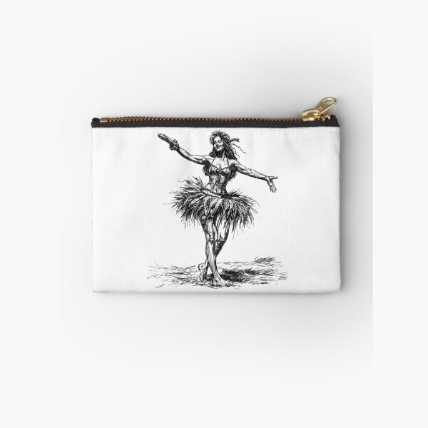Item preview, Hula Dancer in Traditional Dress – Island Spirit Ink Illustration designed and sold by inkoutninja.