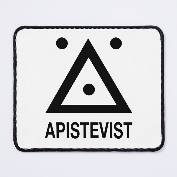 Item preview, Apistevist Atheist Rationalist Symbol Black Text designed and sold by MathWare MathClips.
