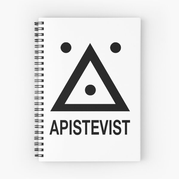 Item preview, Apistevist Atheist Rationalist Symbol Black Text designed and sold by MathWare MathClips.